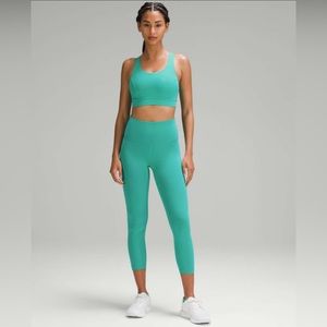 New! Lululemon Wunder Train High-Rise‎ Crop 23" Kelly Green